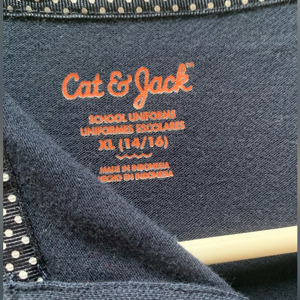 Set of 2 Cat & Jack girls uniform shirts, blue, XL - Picture 2 of 2